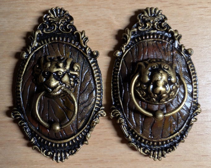 Emberleaf Creations Labyrinth Door Knocker magnets- pair 2.5"x 1.5"
