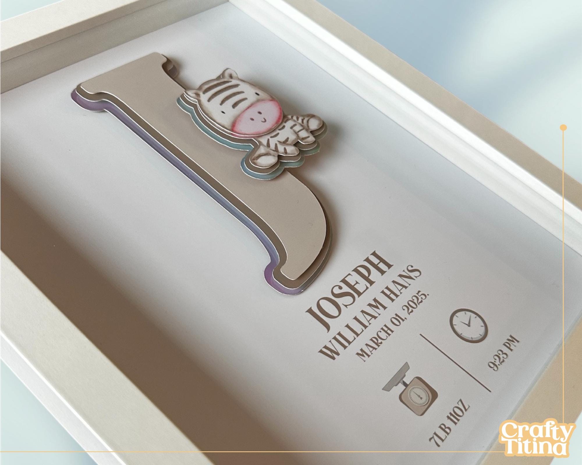 Personalized Newborn Stats Frame Sign - Baby Birth Name Stats Wall Art ...