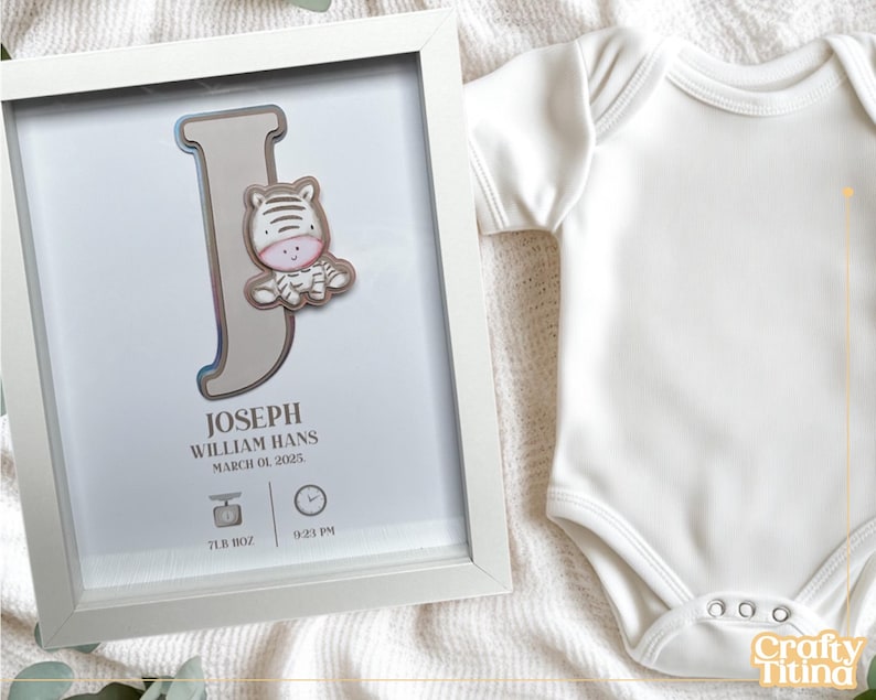 Personalized Newborn Stats Frame Sign - Baby Birth Name Stats Wall Art ...