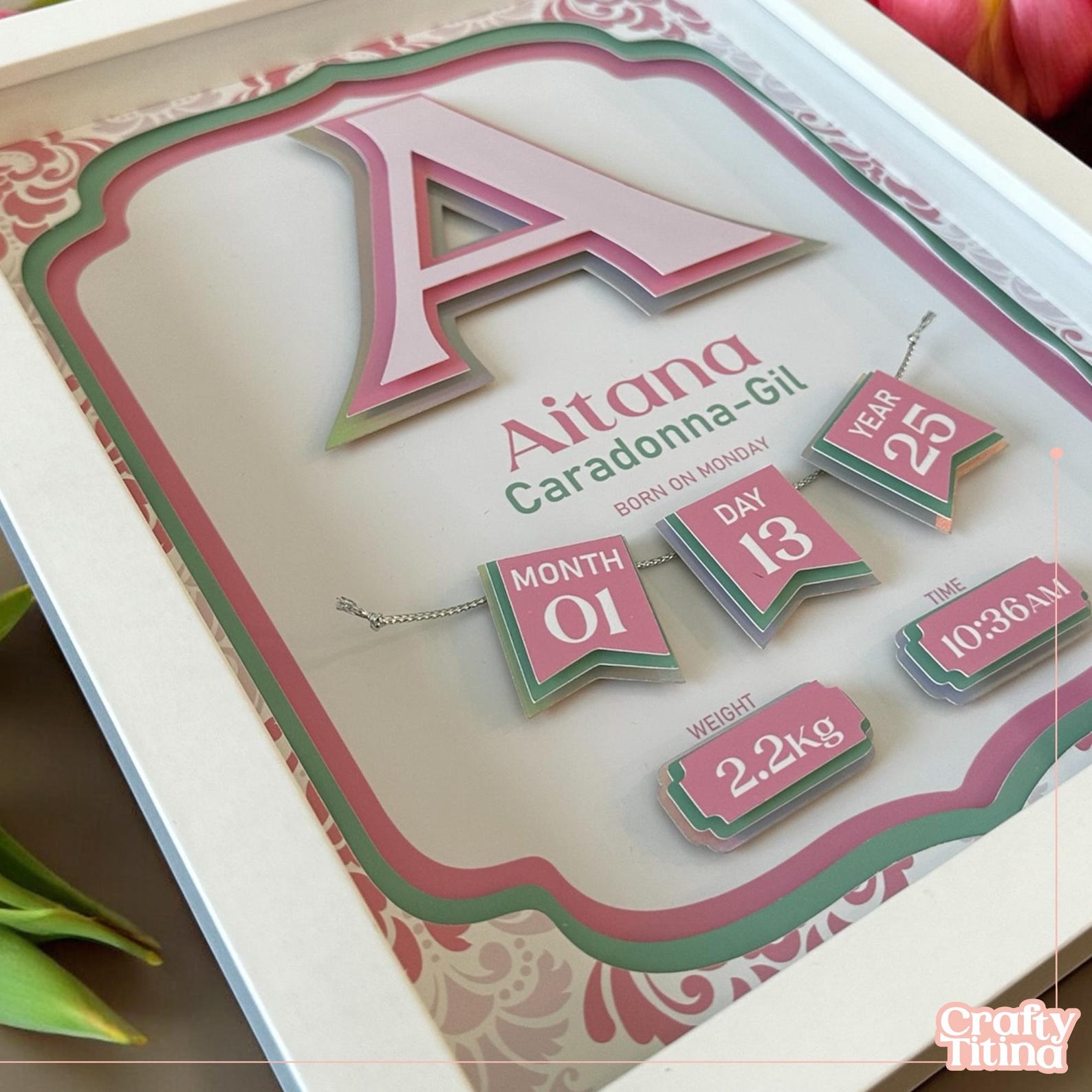 Custom Baby Birth Stats Sign Frame - Newborn Keepsake Wall Art - Etsy