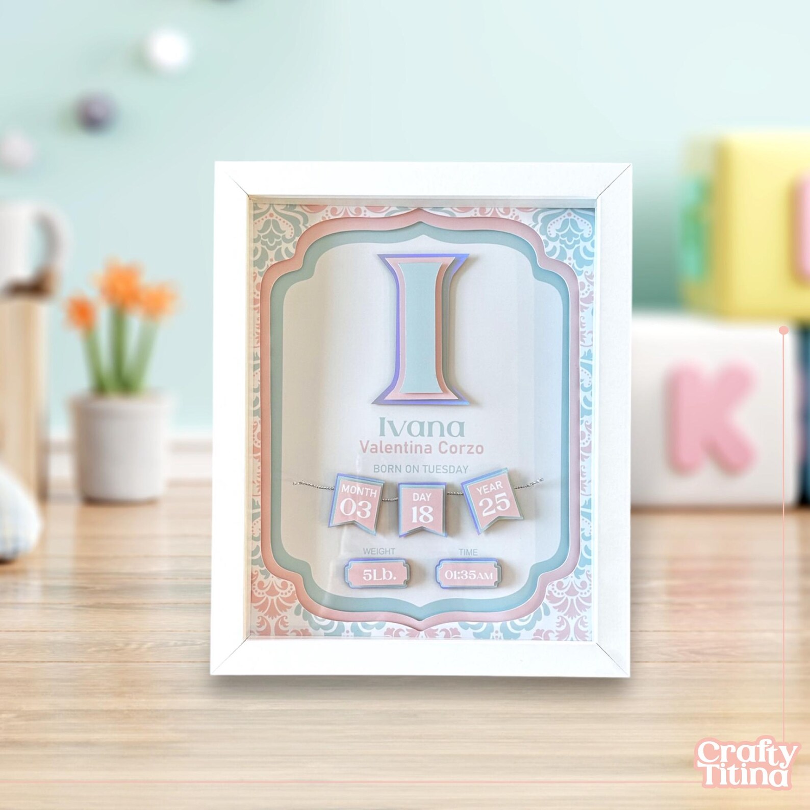 Custom Baby Birth Stats Sign Frame - Newborn Keepsake Wall Art - Etsy