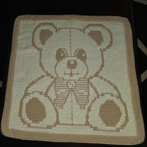 Just Another Teddy • Mosaic Overlay Crochet Baby Blanket Pattern • Gender‑Neutral Nursery Gift • Easy PDF Chart