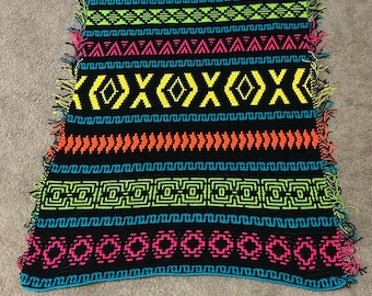 All About the Pattern Mosaic Overlay Crochet Baby Blanket Pattern • Easy PDF • High‑Contrast Chart