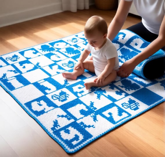 ABC's and Bugs mosaic overlay pattern