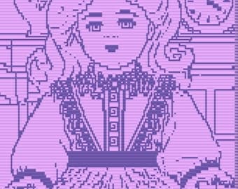 Porcelain Doll, 51"x63", Mosaic Overlay, Crochet Pattern