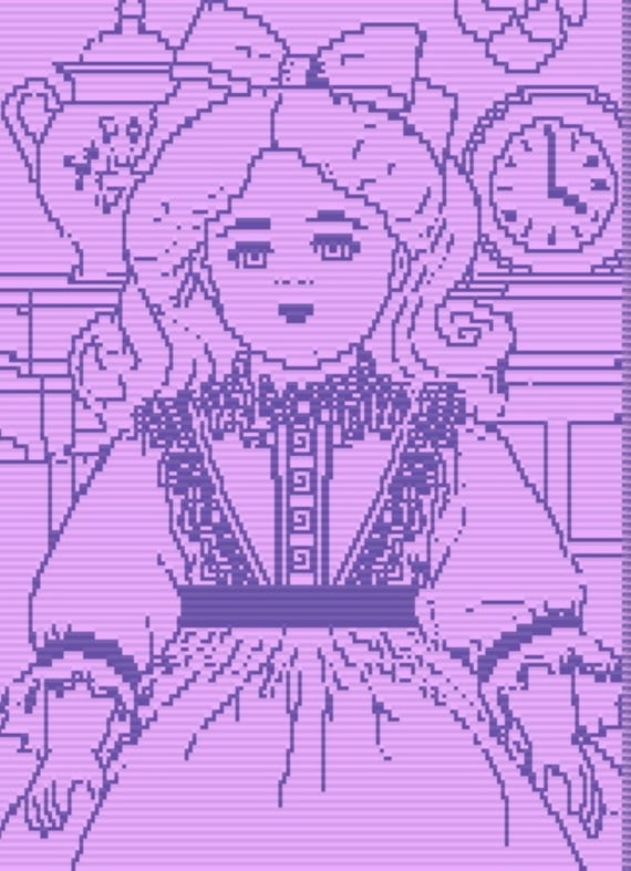 Porcelain Doll, 51"x63", Mosaic Overlay, Crochet Pattern