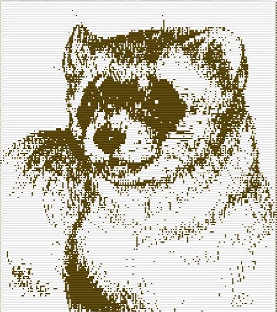 Ferret Mosaic Overlay Crochet Blanket Pattern • Cute Pet Lover Gift • Easy PDF Chart