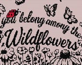 Mosaic Overlay Crochet Baby Blanket Pattern: Wildflowers & Butterflies (PDF Download)