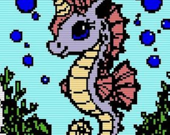 Sea Unicorn, C2C, Throw Blanket