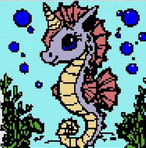 Sea Unicorn, C2C, Throw Blanket