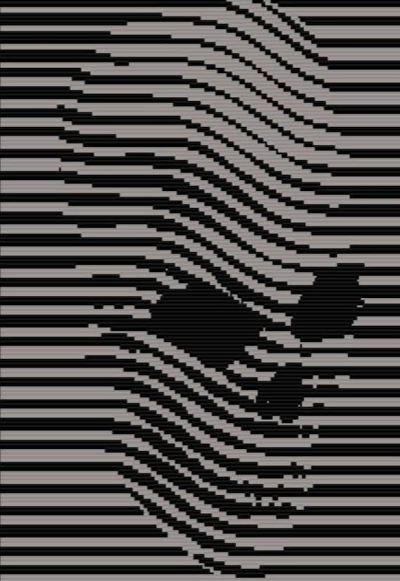 Stripes and Skulls Mosaic Overlay Pattern twin/full blanket