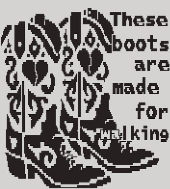 These Boots MOsaic Overlay Pattern