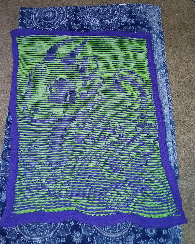 Tiny Terror Baby Dragon • Mosaic Overlay Crochet Blanket Pattern • Fantasy Nursery Gift • Easy PDF Chart image 6