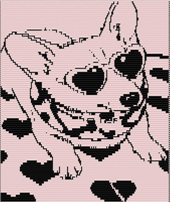 Mosaic Overlay Crochet Pattern: Corgi Throw Blanket (Digital Download)