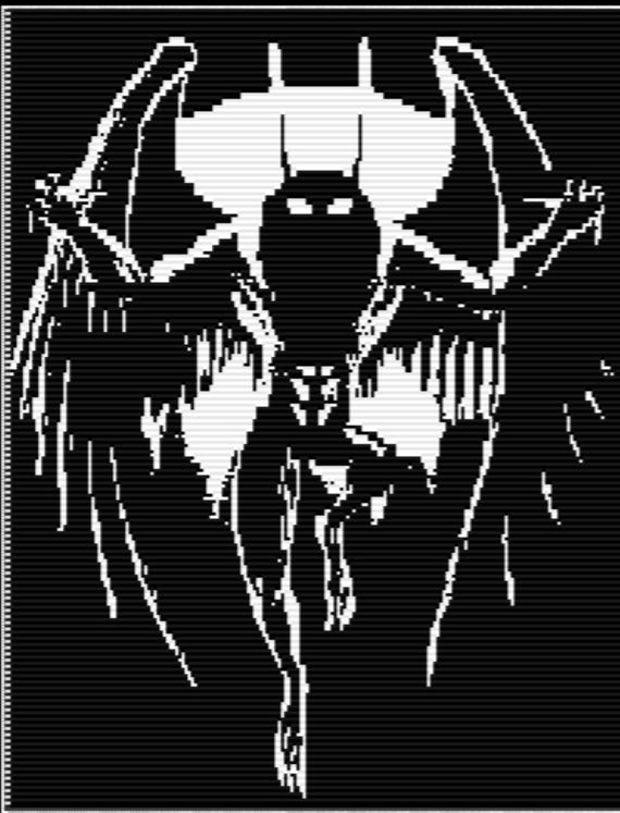 Mothman, mosaic overlay pattern, throw blanket