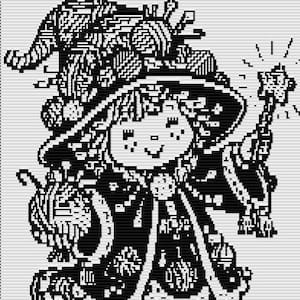 Yarn Wizard • Mosaic Overlay Crochet Pattern • Wizard with Yarn Balls • Craft Room Decor • Easy PDF Chart
