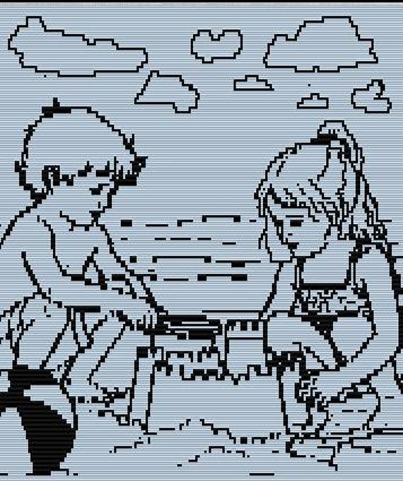 Mosaic Overlay Crochet Baby Blanket Pattern: Sandcastle Beach Scene (Digital Download)
