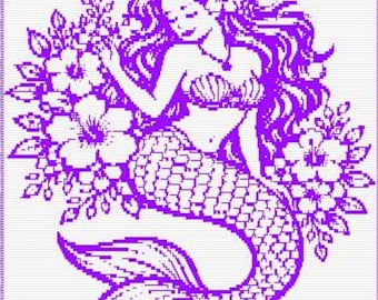 Mermaid on a Bed of Flowers