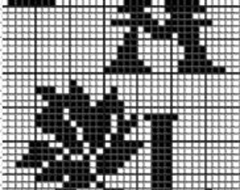 Fall, Filet Crochet Graph