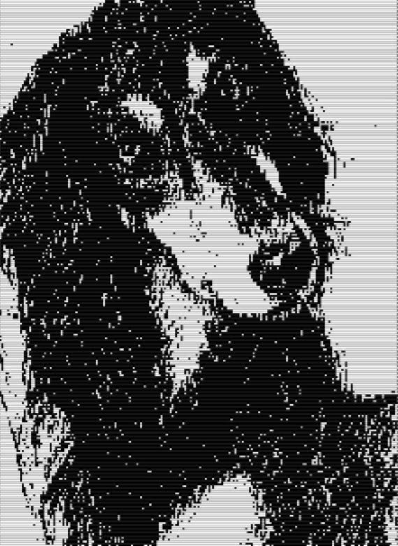 Saluki II, Mosaic Overlay Crochet Pattern, Throw Blanket