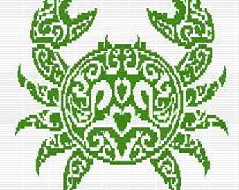 Pacific Island Crab Mosaic Overlay Crochet Pattern
