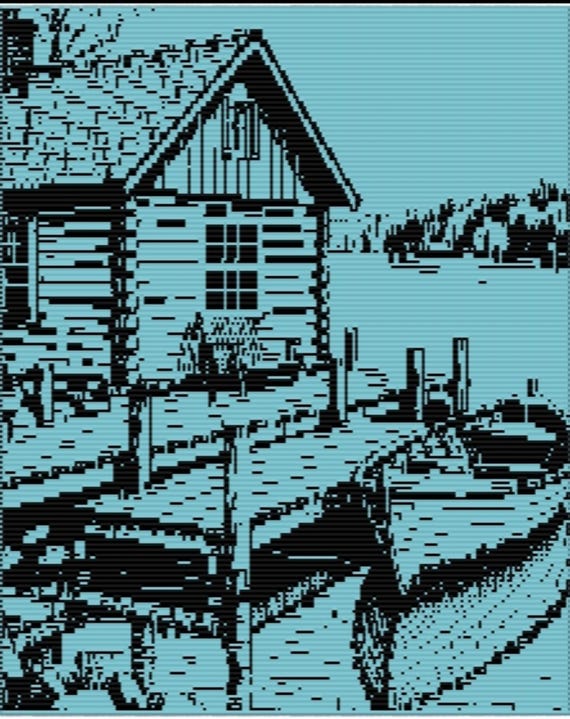 On the Lake, Mosaic Overlay Pattern, Throw Blanket