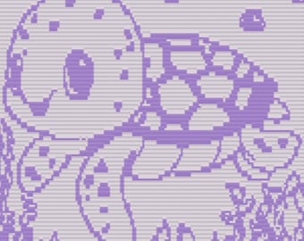 Baby Sea Turtle • Mosaic Overlay Crochet Blanket Pattern • Ocean Nursery Gift • Easy PDF Chart