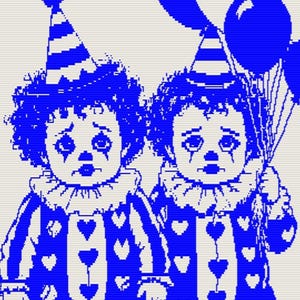 Tears of a Baby Clown Mosaic Overlay Pattern