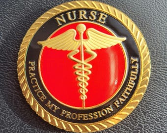 Nurse Challenge Coin, Nurse's Prayer, Gift, Collectible