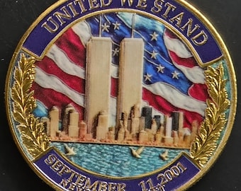 911 Tribute Challenge Coin, Twin Towers 2001