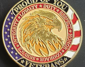 Veteran Challenge Coin, Thank You For Your Service