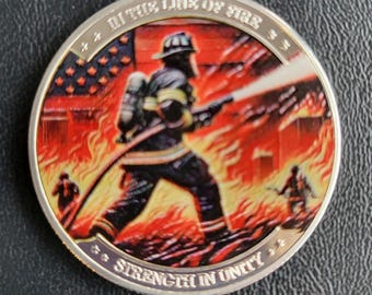 FIRE Fighter Challenge Coin, Honor, Service