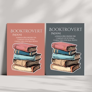 Booktrovert Definition Print: Book Lover Wall Art (Digital Download)
