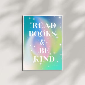 Read Books & Be Kind Print: Bookish Library Wall Art (Digital Download)