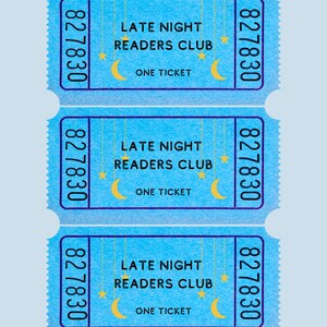 Bookish Print: Late Night Readers Club Ticket (Digital Download)
