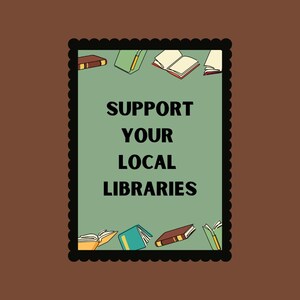 Support Libraries Print: Book Lover Wall Art (Digital Download)