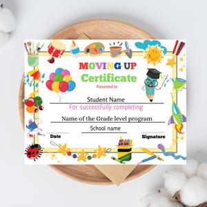 Editable Preschool Graduation Certificate Template: Instant Download