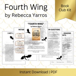 Fourth Wing by Rebecca Yarros Book Club Guide Kit Discussion Questions Characters BookTok Bookstagram Fantasy Romance