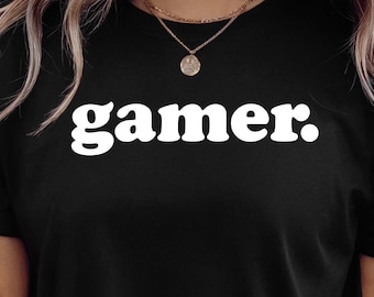 Video Gamer T-Shirt, 100% Airlume Cotton, Bella+Canvas Unisex Tee