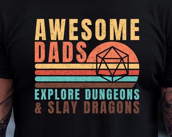 Funny Gamer Dad T-Shirt: Dungeons & Dragons RPG, 100% Cotton Unisex Tee