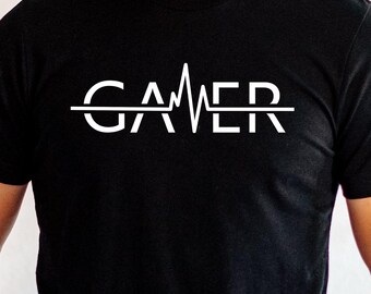 Funny Video Gamer T-Shirt - 100% Airlume Cotton, Bella+Canvas Unisex Tee
