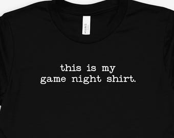 Funny Board Game Night T-Shirt - 100% Airlume Cotton, Bella+Canvas Unisex Tee