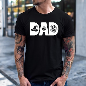 Dad RPG Shirt, Dungeon Master Shirt, Tabletop RPG Tee, Gift for Gamer Dad, Gifts for Nerd Dad, Funny Gamer Gift, Tabletop RPG Dice Shirt