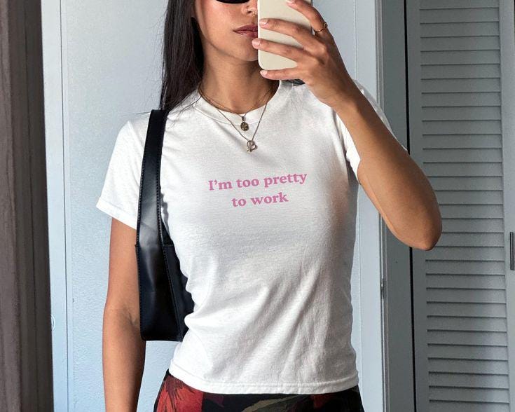 Too Pretty to Work Shirt - Etsy