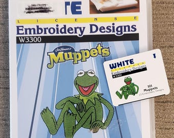 White Embroidery Designs W3300 101 Muppets 23 Designs