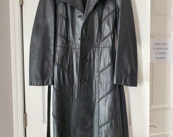 Country Pacer Women's Leather  Coat 46" with Braids