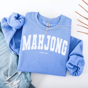 Mahjong Sweatshirt, Mahjong Gifts, Mahjong Mom, Mahjong Women&#39;s Sweatshirt, Mahjong League, Game Night, Game Night Apparel, League Shirt