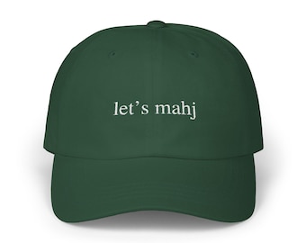 Embroidered Mahjong Dad Cap, Let's Mahj Hat