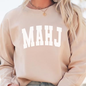 Mahjong Sweatshirt, Mahjong Gifts, Mahjong Mom, Mahj Women&#39;s Sweatshirt, Cozy Lounge Top, Mahjong League, Game Night Apparel