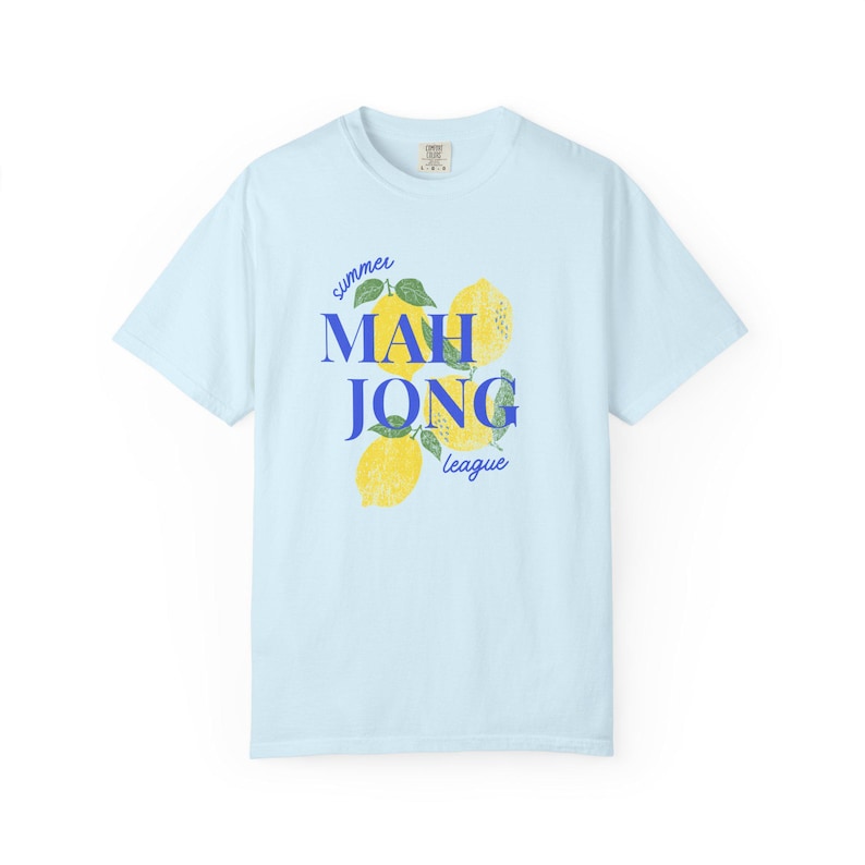Summer Mahjong League Lemon T-Shirt, Group Game Apparel image 8